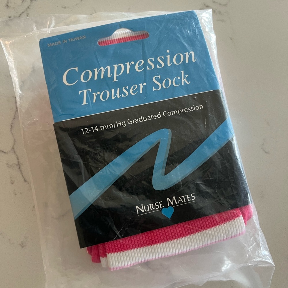 Nurse Mates compression socks stripe NEW in package